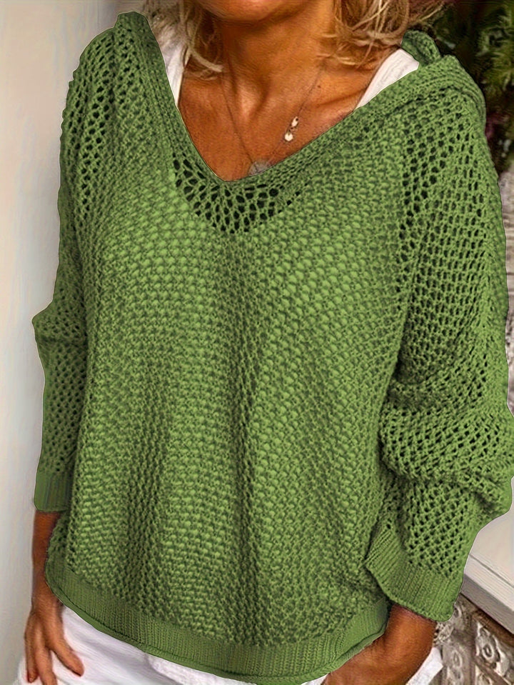 Marguerite | Open-Knit V-Neck Jumper