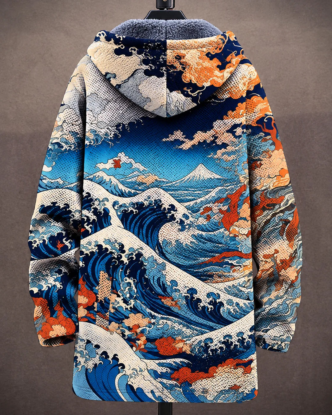 Weston | Artful Wave-Print Hooded Jacket