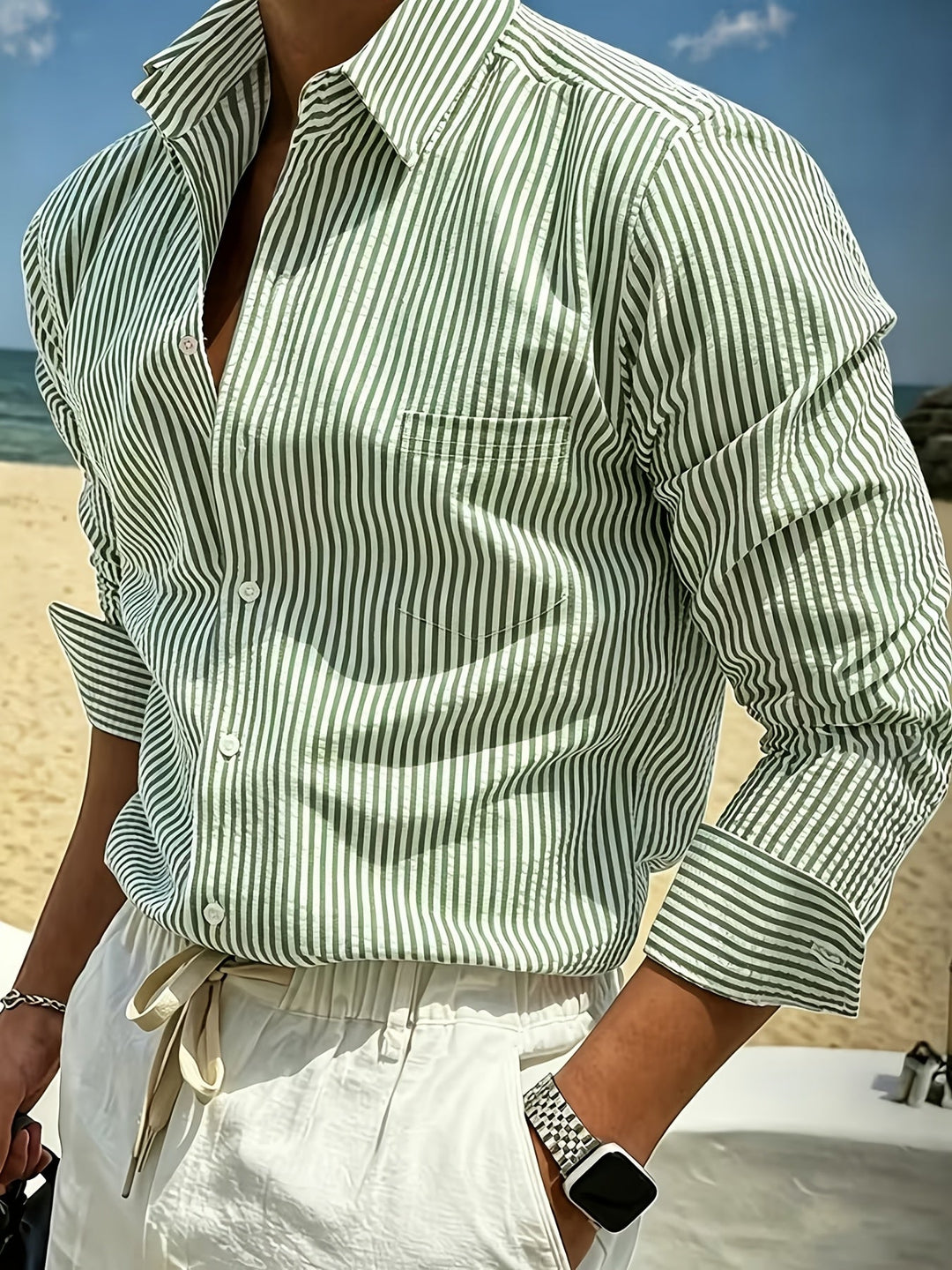 Harrison | Refined Striped Long-Sleeve Shirt
