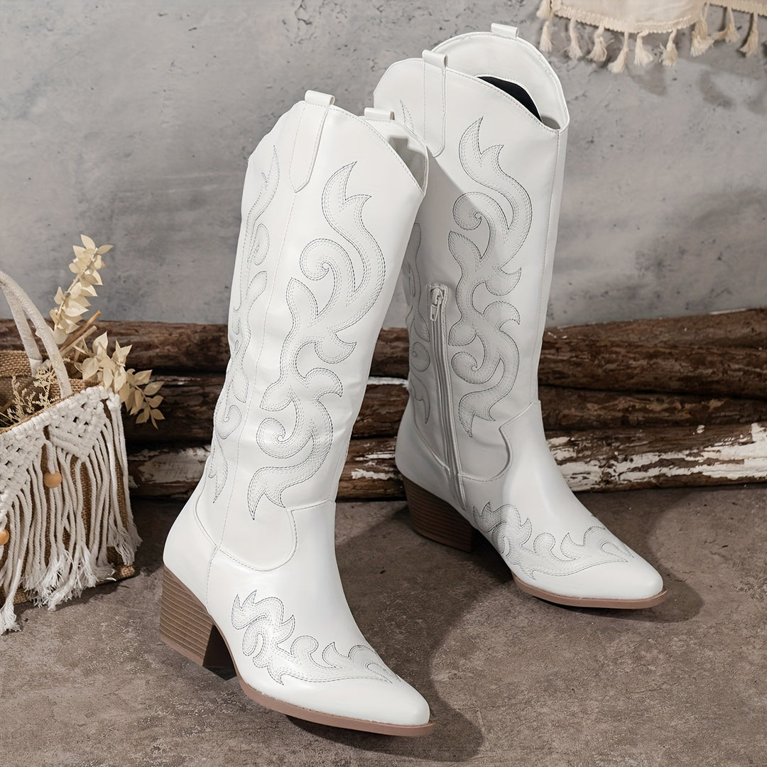 Delaney | Embroidered Western Boots