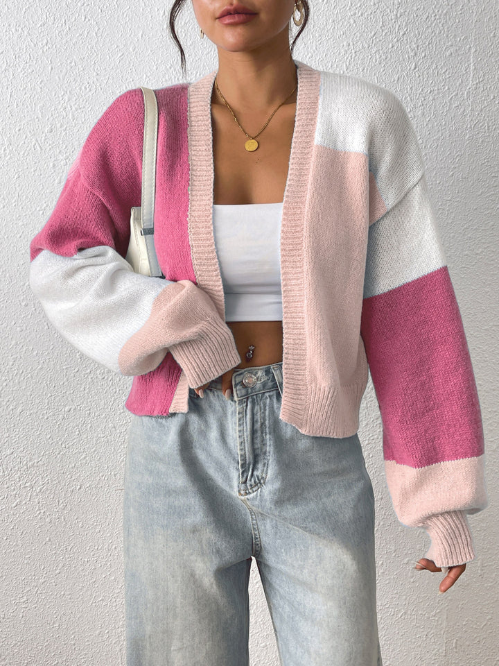 Lorna | Colour-Block Knit Cardigan