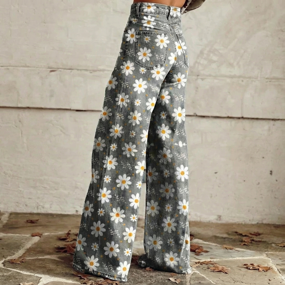 Tamsin | Wide-Leg Floral Trousers