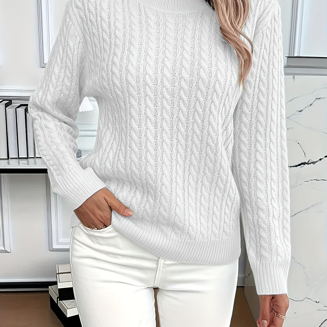Maeve | Cable-Knit Round Neck Jumper