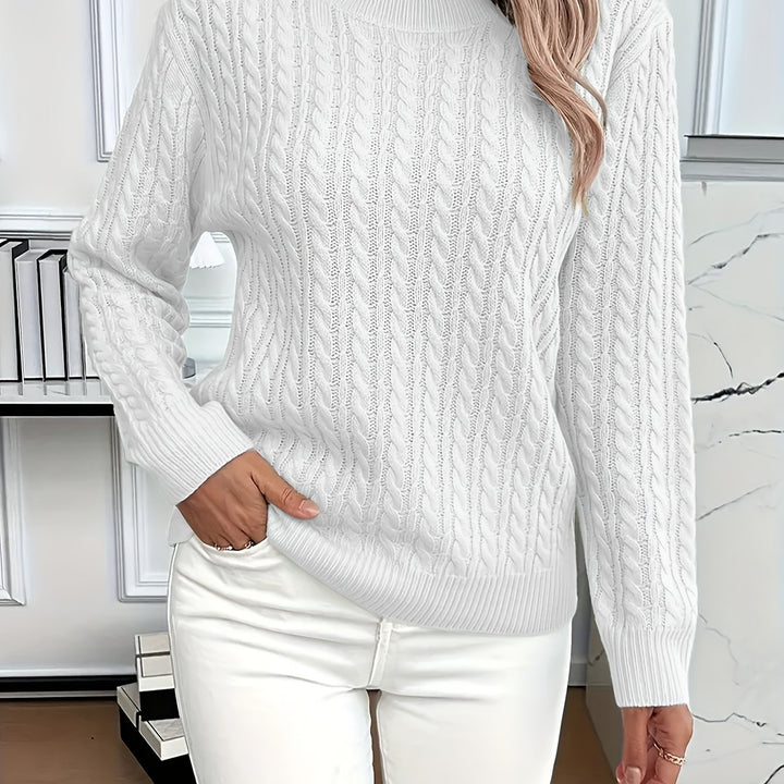 Maeve | Cable-Knit Round Neck Jumper