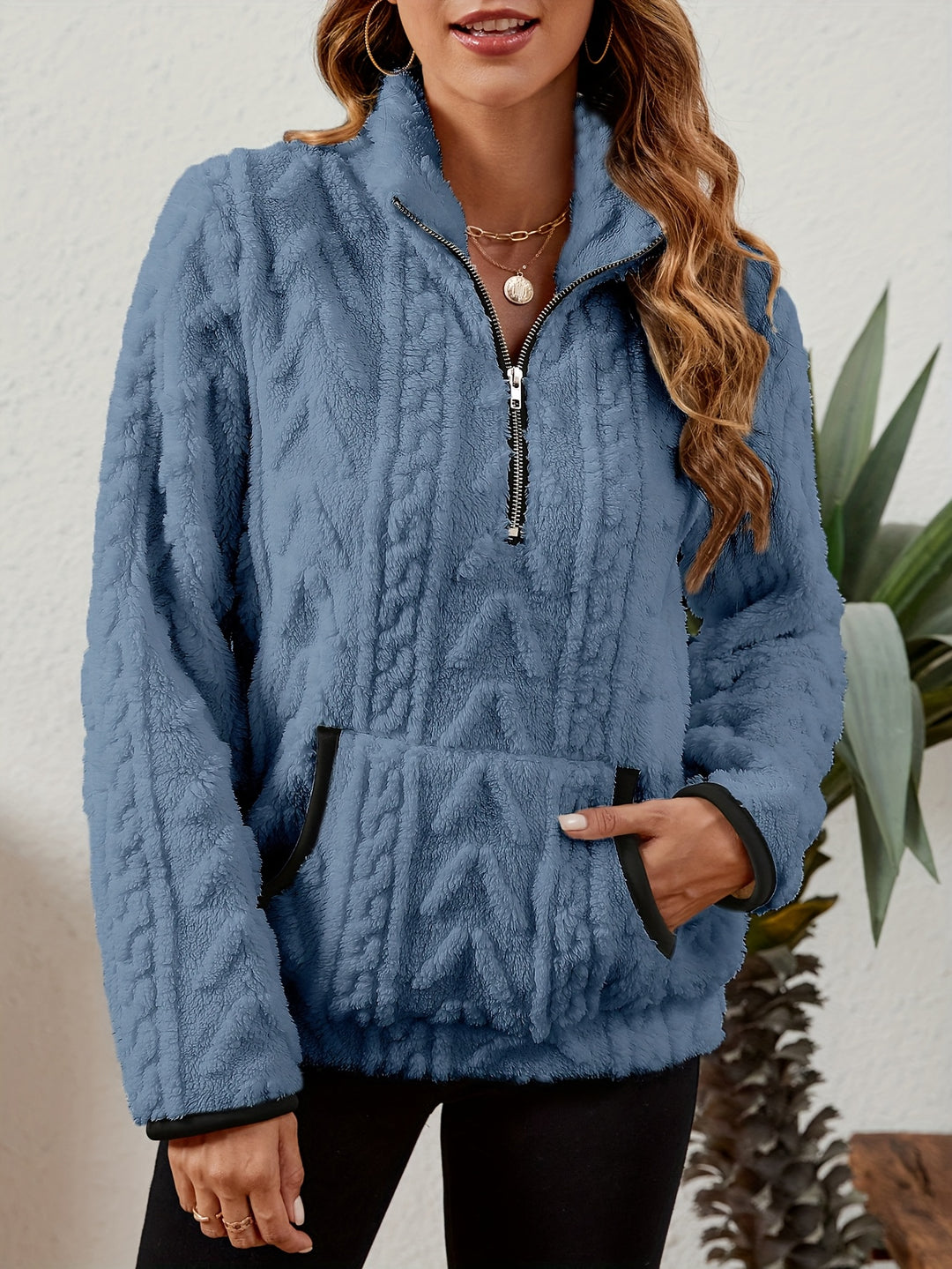 Juniper | Textured Half-Zip Pullover