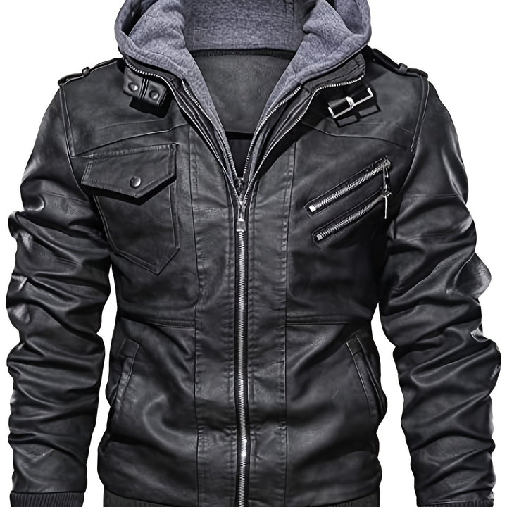 Callum | Hooded Rugged Biker Jacket