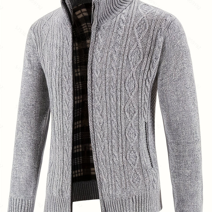 Alistair | Textured Full-Zip Cardigan