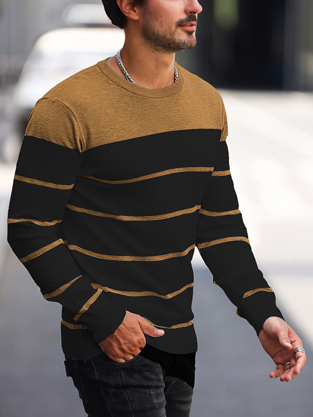 Harrison | Colour-Block Striped Sweater