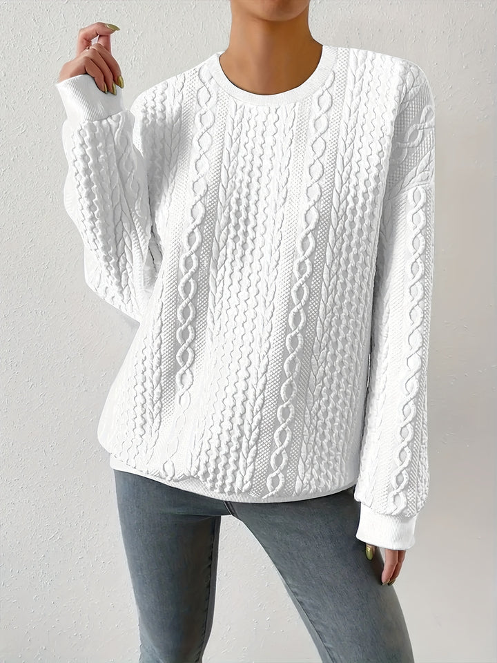 Holly | Textured Crewneck Sweatshirt