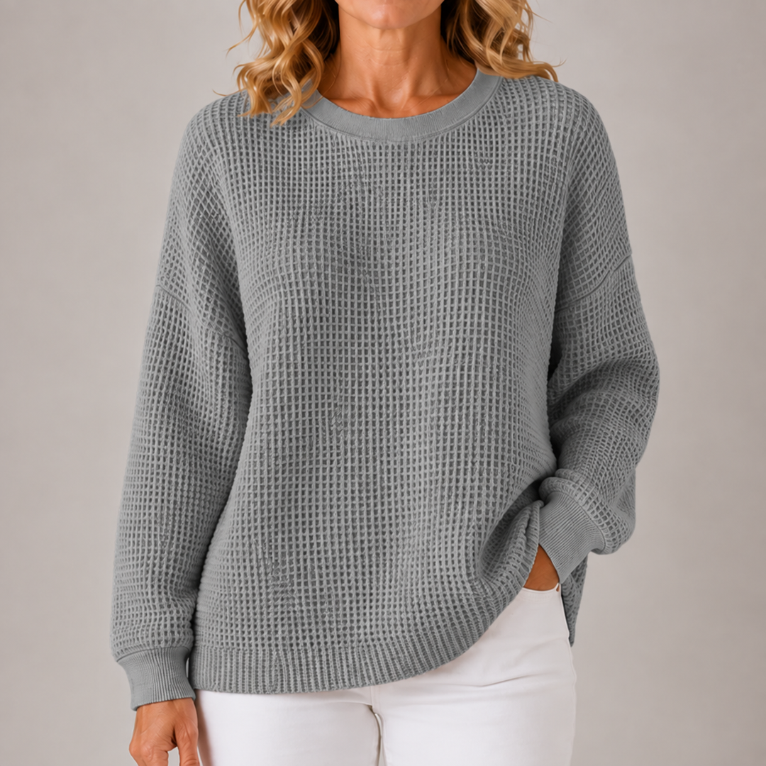 Sasha | Relaxed Waffle-Textured Sweater