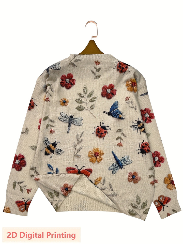 Cecilia | Botanical Embroidered Sweater