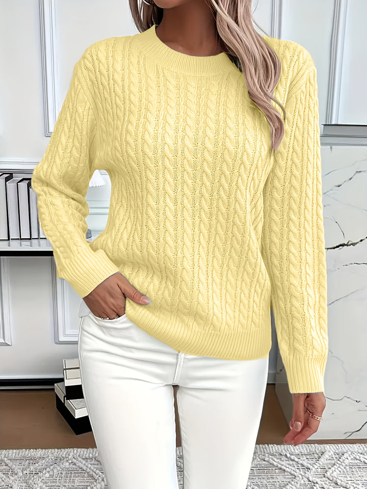Maeve | Cable-Knit Round Neck Jumper