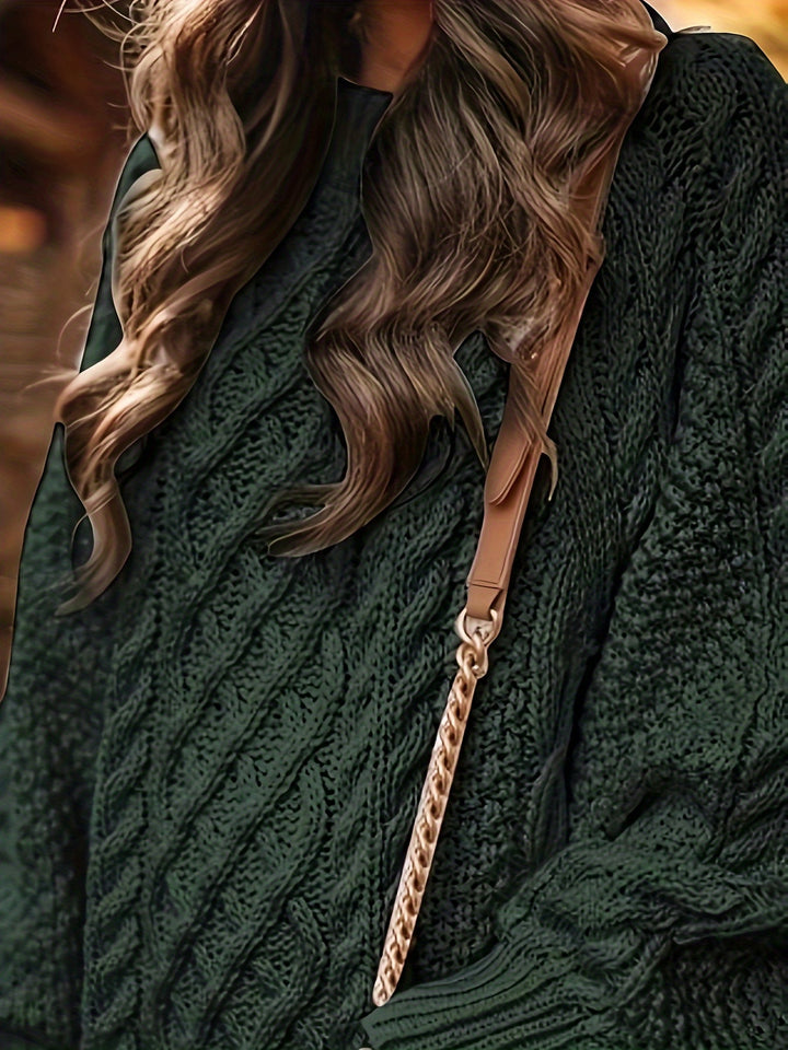 Elowen | Textured Cable-Knit Jumper Dress
