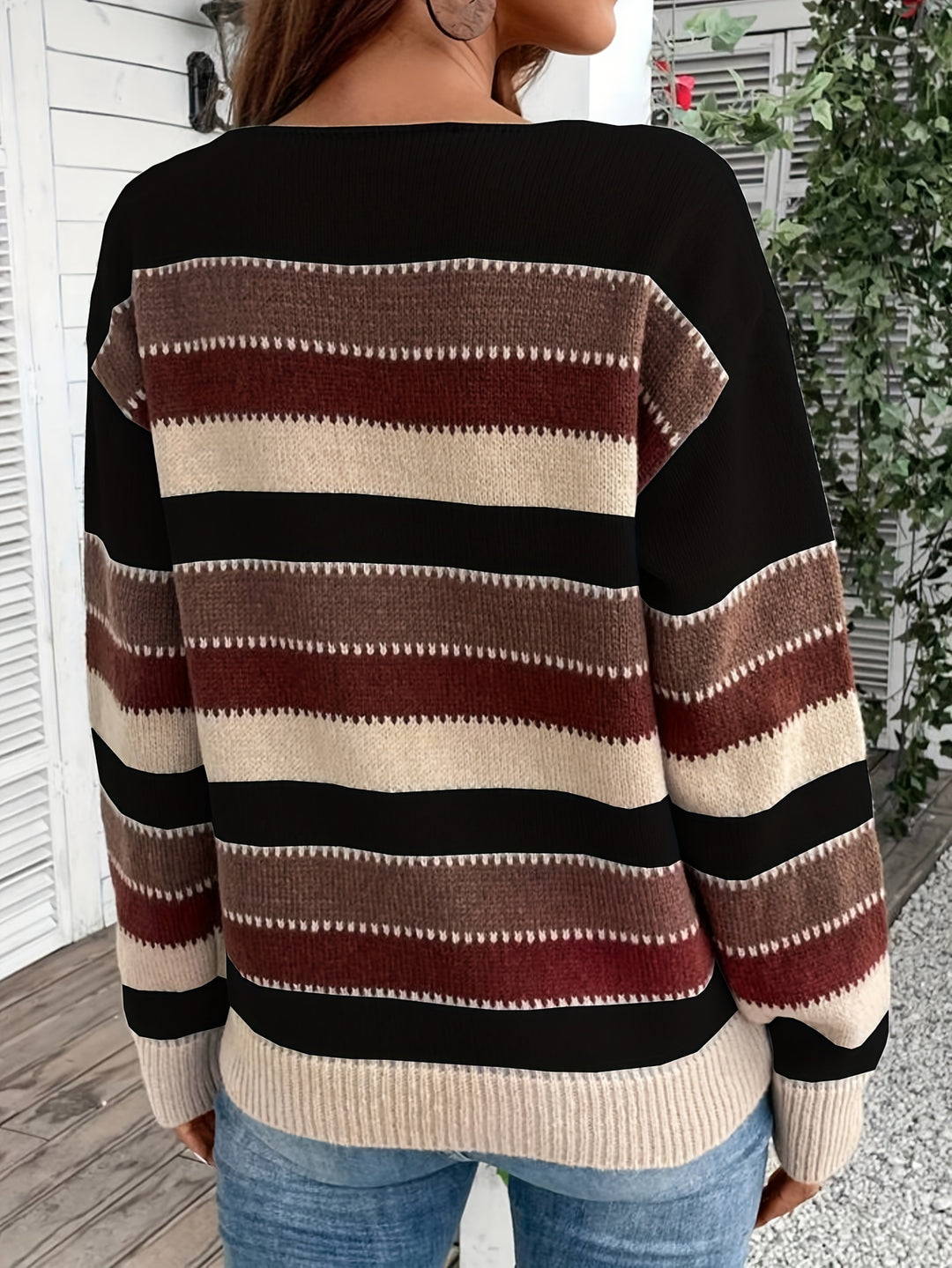 Isla | Striped Round-Neck Jumper