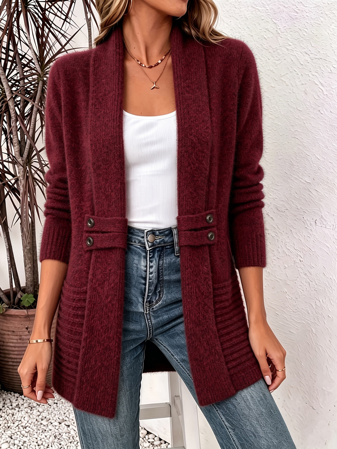 Josie | Belted Open-Front Cardigan