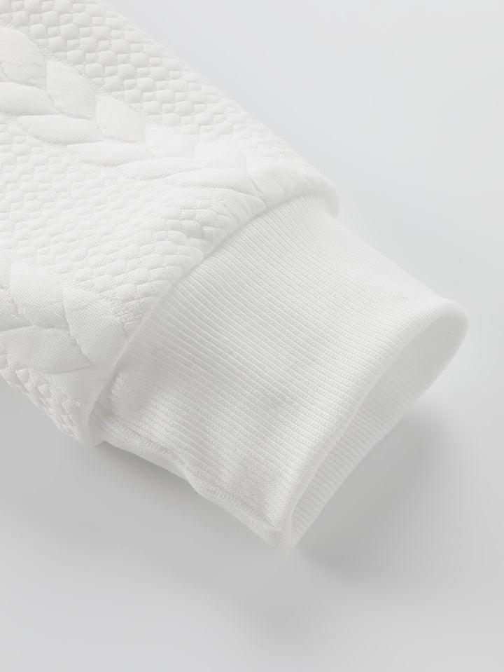 Theodore | Textured Cable-Knit Crew Sweatshirt