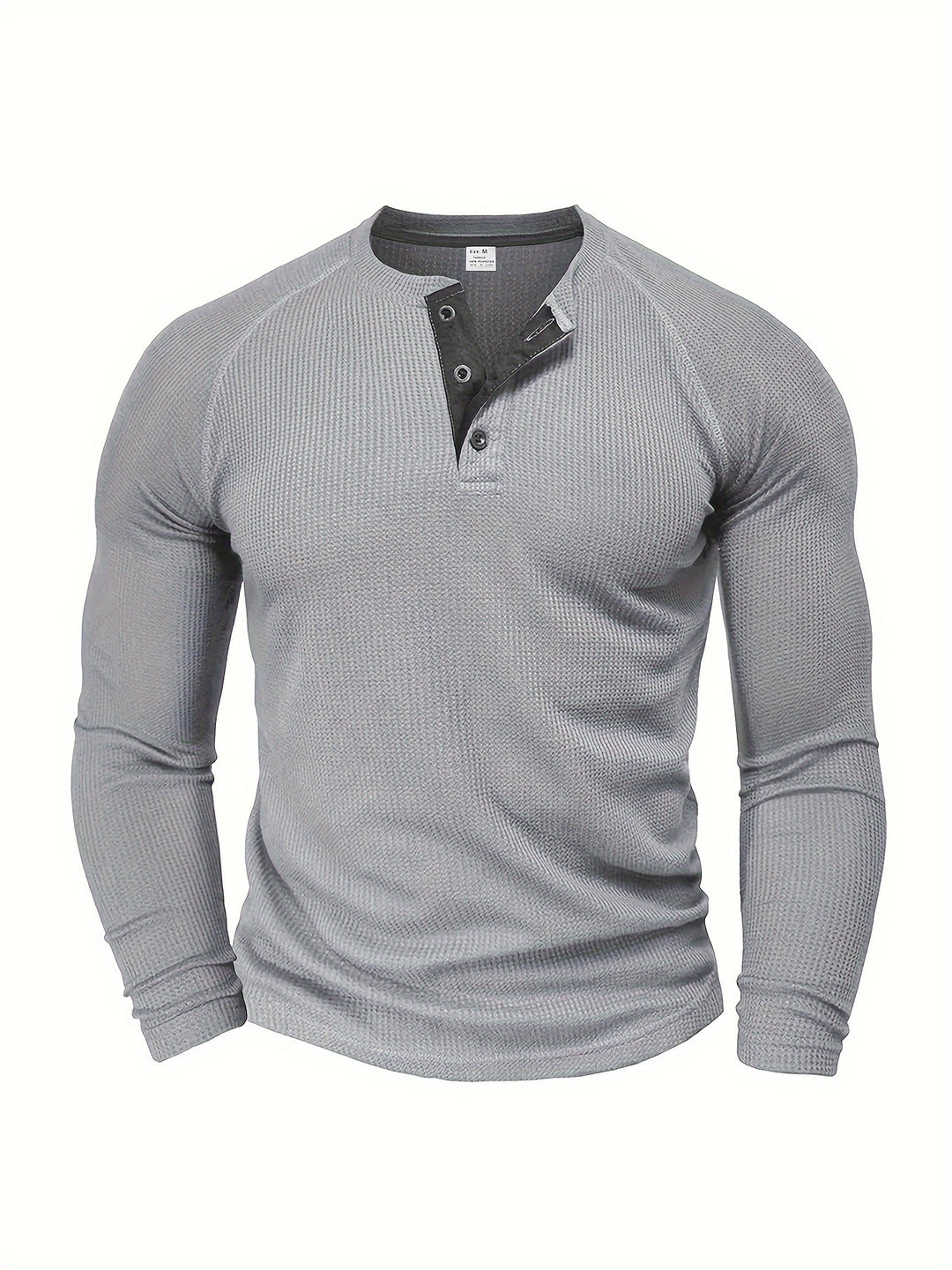 Roland | Textured Button-Placket Long-Sleeve Top