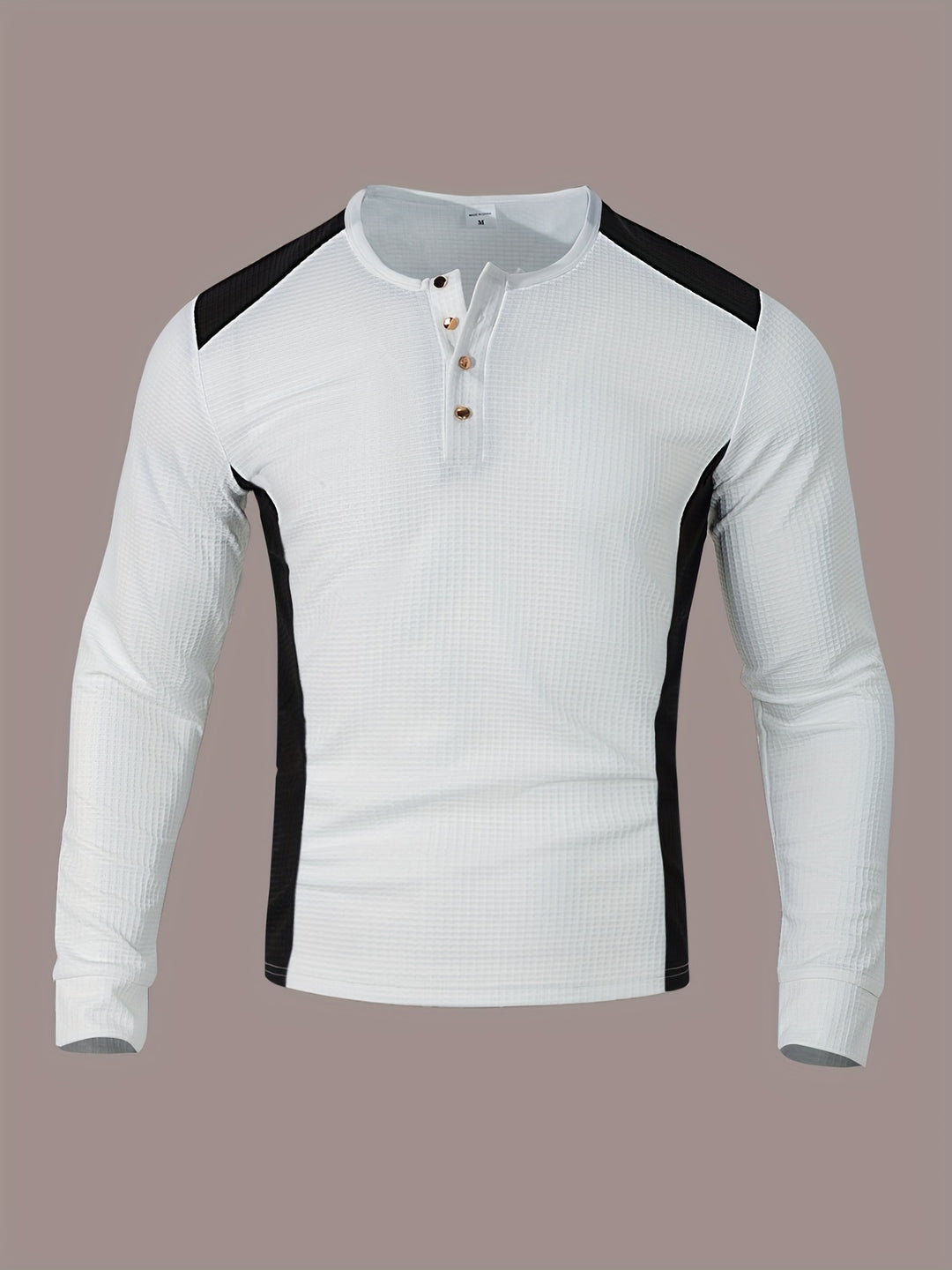 Bryce | Textured Contrast Henley Shirt