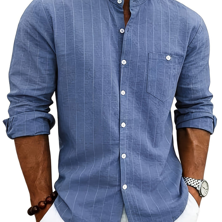 Nathaniel | Refined Striped Long-Sleeve Shirt
