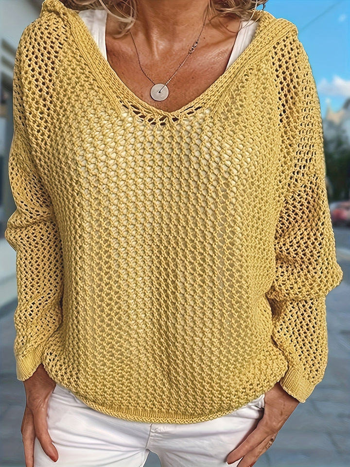Marguerite | Open-Knit V-Neck Jumper