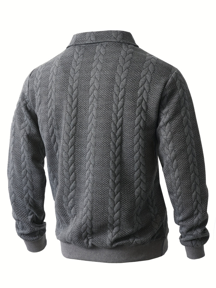 Harvey | Textured Half-Zip Pullover