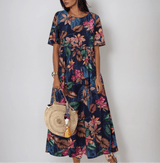 Lorena | Flowing Floral Midi Dress