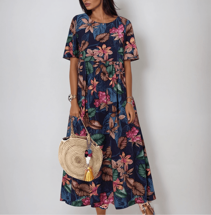 Lorena | Flowing Floral Midi Dress
