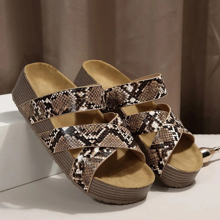 Marisol | Woven Cross-Strap Platform Sandals