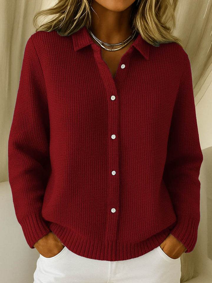 Marguerite Rose | Relaxed Button-Down Knit Cardigan