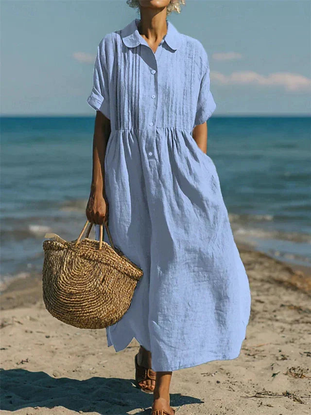 Delilah | Relaxed Collared Shirt Dress
