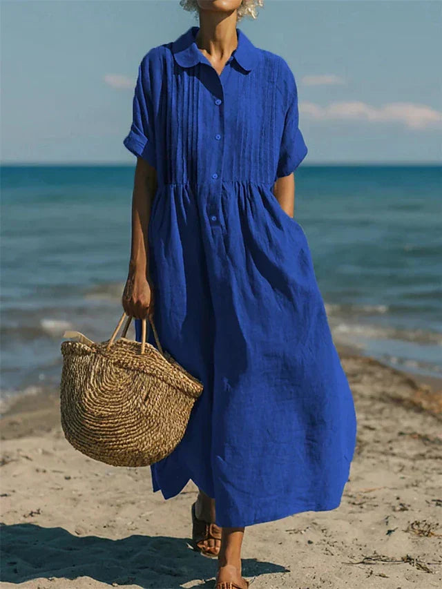 Delilah | Relaxed Collared Shirt Dress