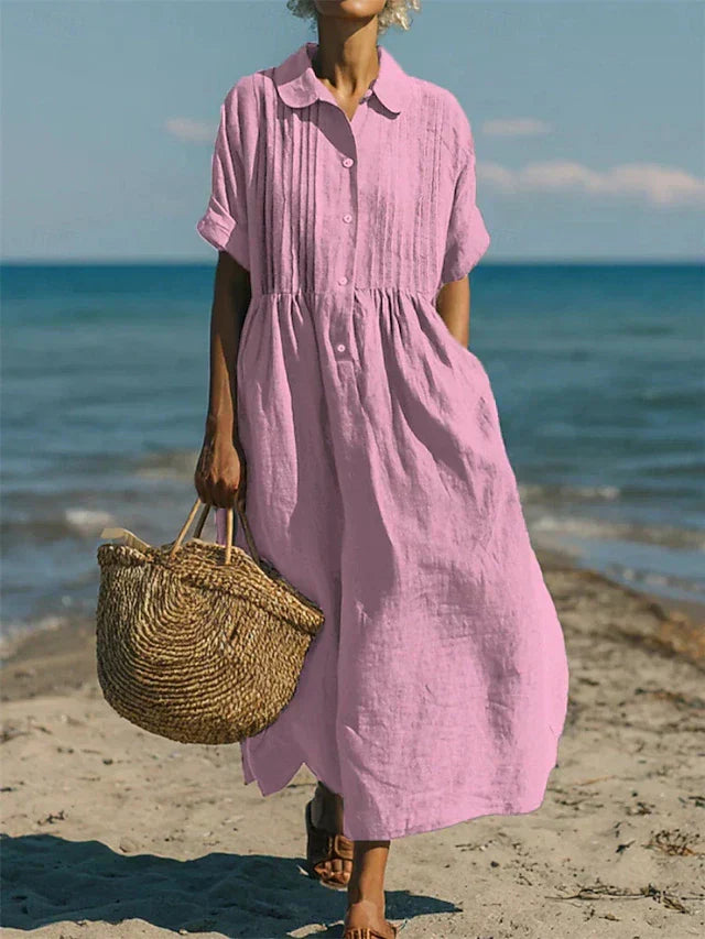 Delilah | Relaxed Collared Shirt Dress
