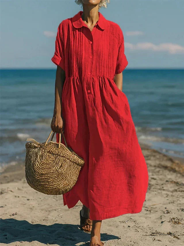 Delilah | Relaxed Collared Shirt Dress