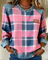 June | Checked Panel Top
