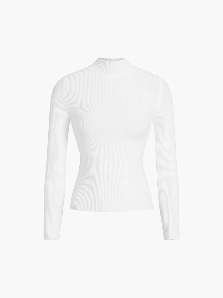Celia | Ribbed High-Neck Top
