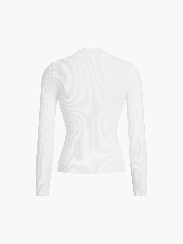 Celia | Ribbed High-Neck Top