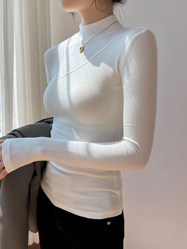 Lila | Refined Mock Neck Top