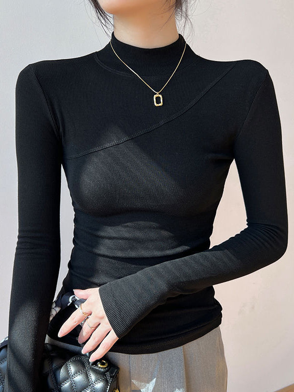 Lila | Refined Mock Neck Top
