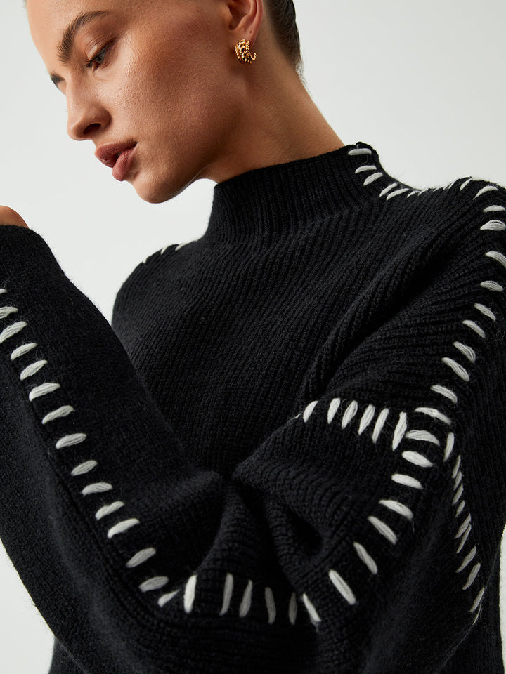 Iona | Oversized Mock Neck Sweater