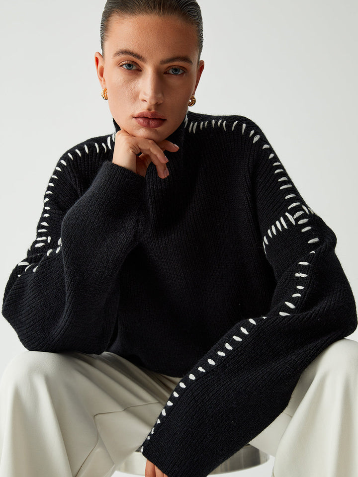 Iona | Oversized Mock Neck Sweater