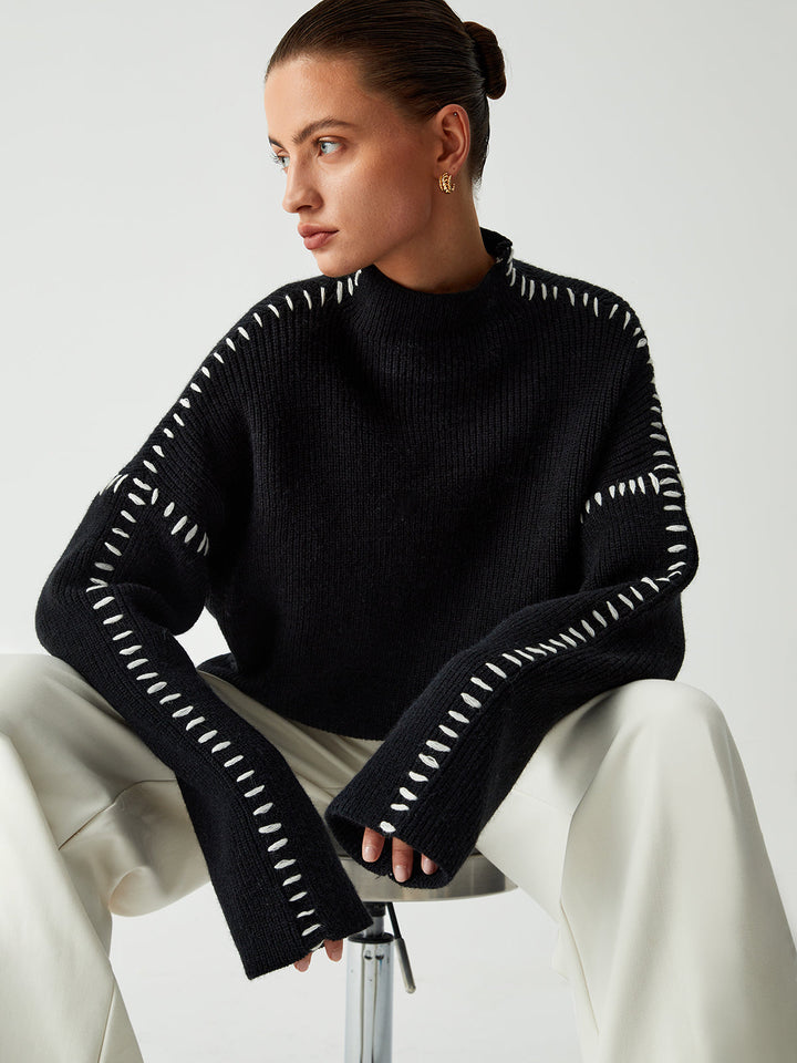 Iona | Oversized Mock Neck Sweater