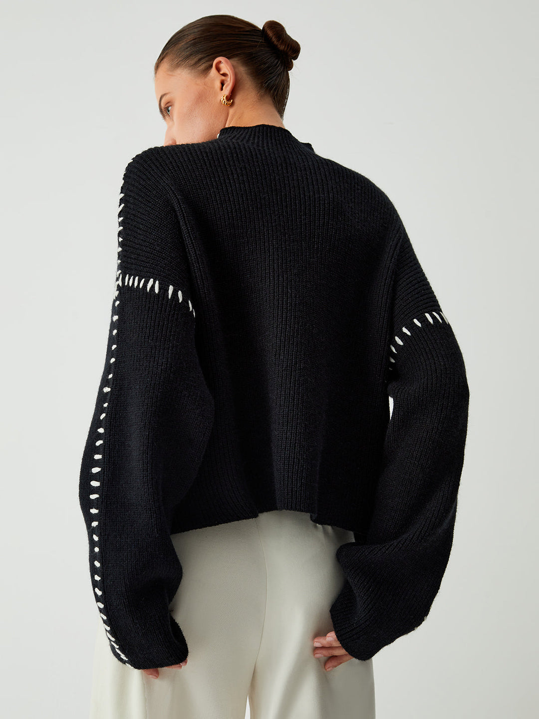 Iona | Oversized Mock Neck Sweater