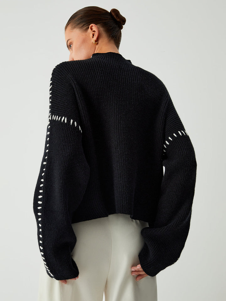 Iona | Oversized Mock Neck Sweater