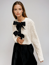 Jacqueline | Shimmering Bow-Detail Jacket