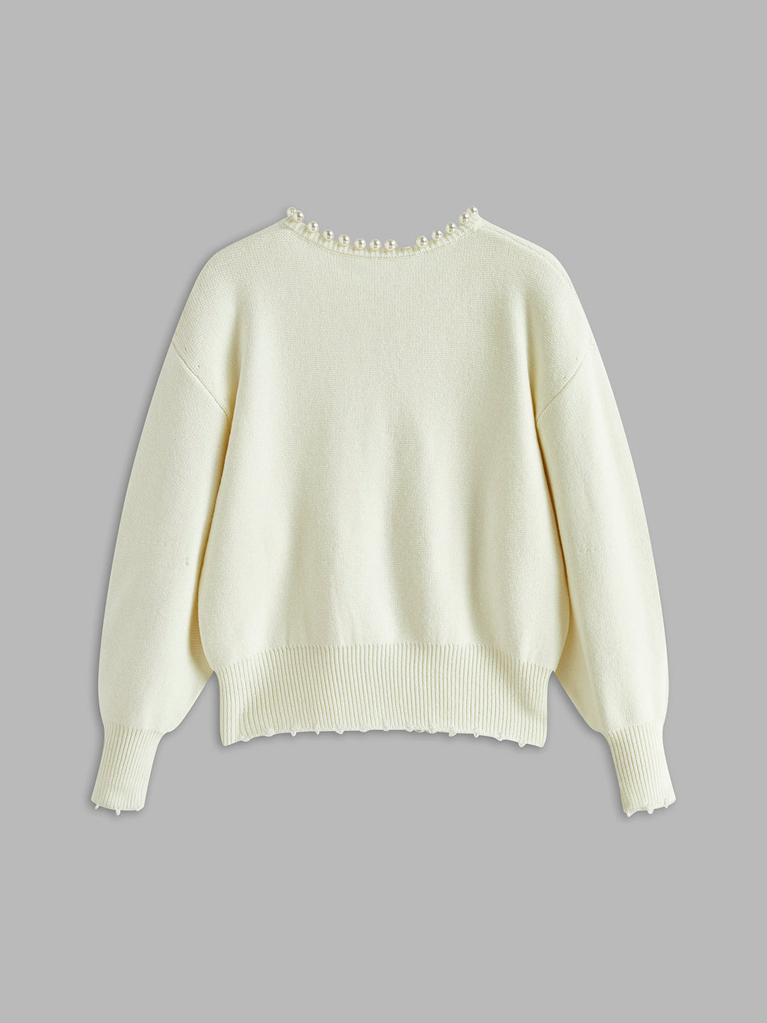 Katherine | Pearl-Trimmed Cardigan