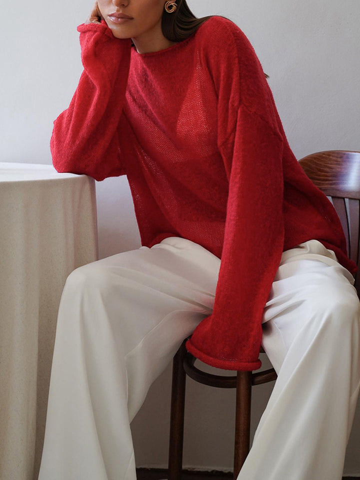 Eugenie | Softly Draped Boatneck Jumper