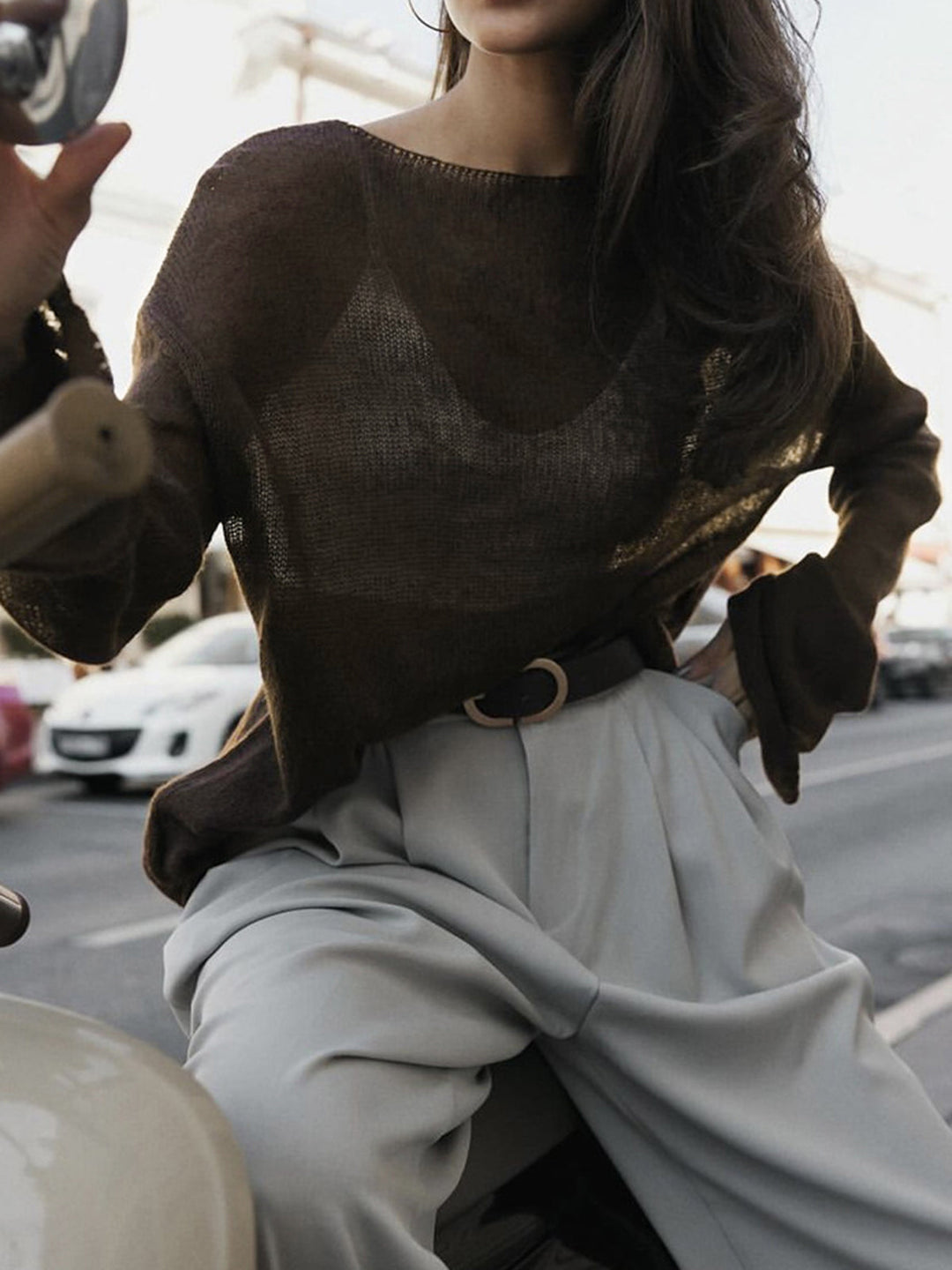 Eugenie | Softly Draped Boatneck Jumper