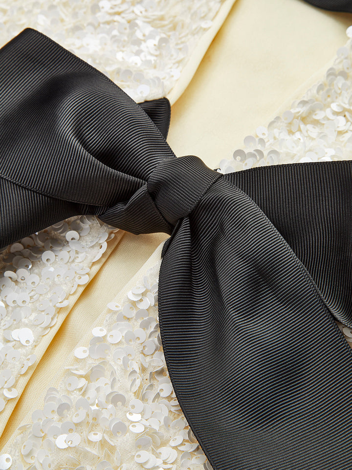 Jacqueline | Shimmering Bow-Detail Jacket