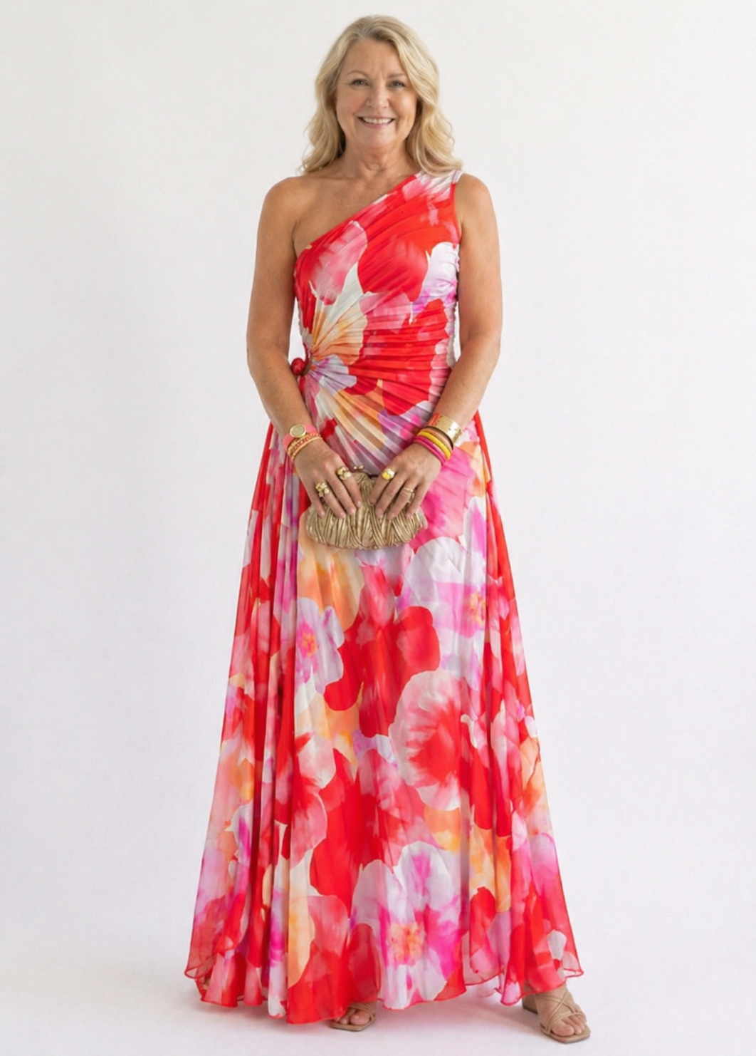 Estella | Draped One-Shoulder Maxi Dress