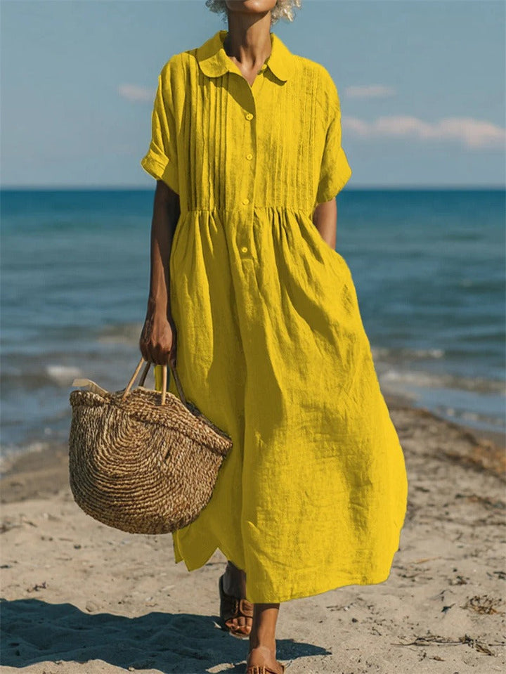 Delilah | Relaxed Collared Shirt Dress